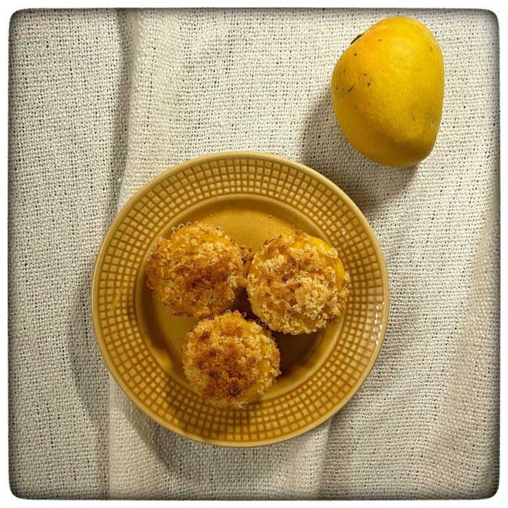Mango Muffins with Coconut Streusel